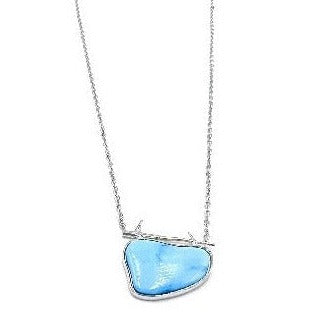 925 Turquoise Howlite Necklace