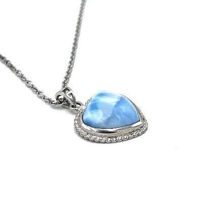 925 Larimar Heart Pendant