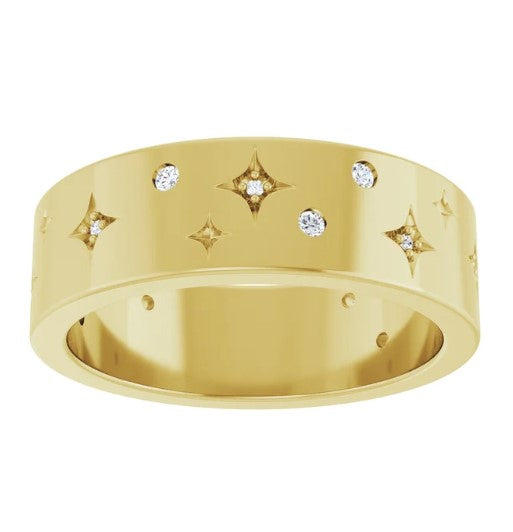 Natural Diamond Star Band