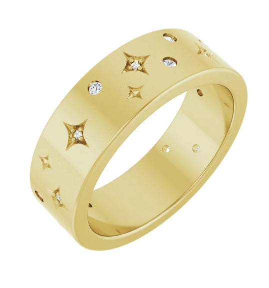 Natural Diamond Star Band