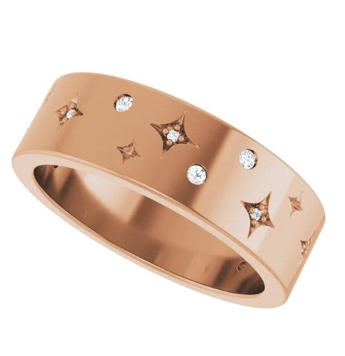 Natural Diamond Star Band