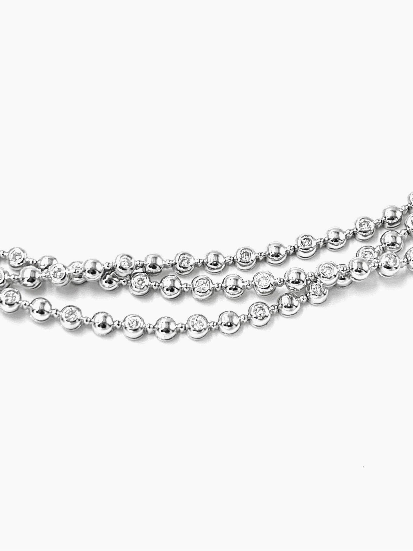 18K Bead & Diamond Bracelet