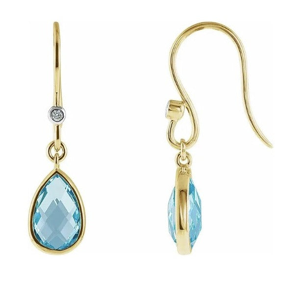 Topaz Diamond Earrings
