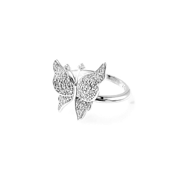 Diamond Butterfly Ring