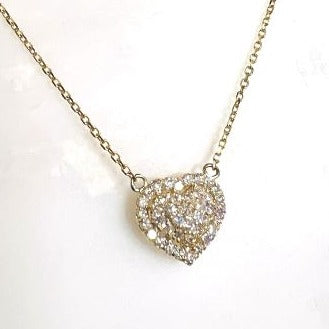 14K Diamond Heart Necklace