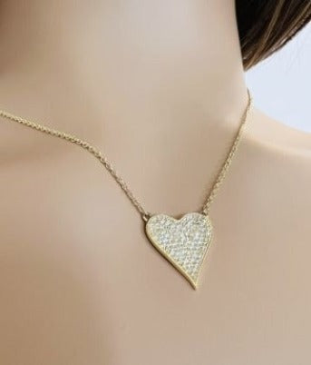 14K Diamond Heart Necklace