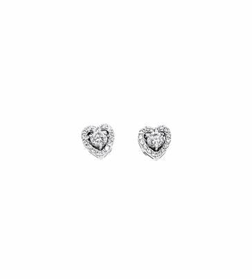 Diamond Heart Studs