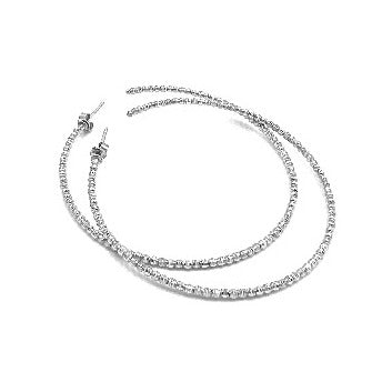14K Gold Beaded Hoops