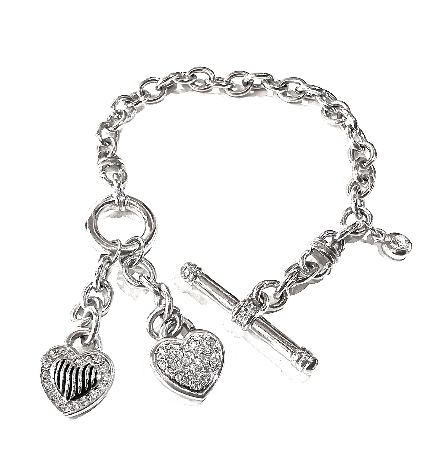 Sterling Silver Hearts Bracelet
