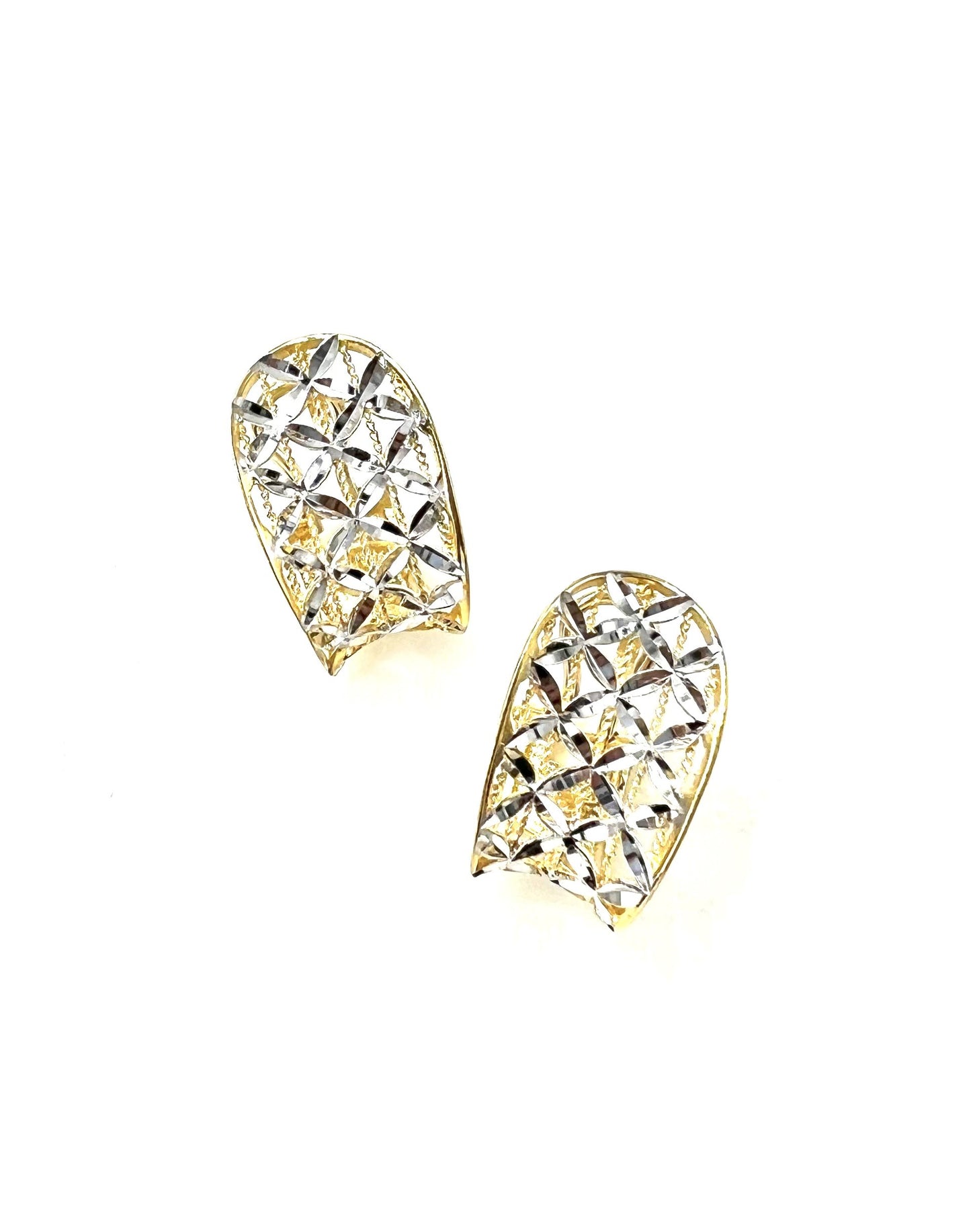 Two-Tone Gold Earrings