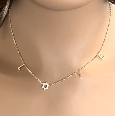 LOVE-Star of David Neckalce