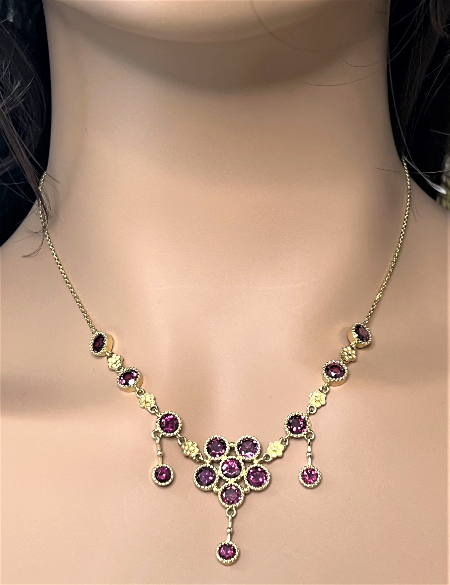 14K Rhodolite Necklace