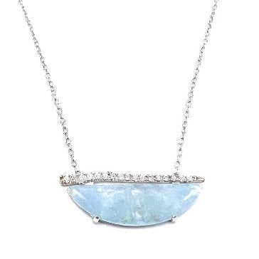 Blue Stone Silver Necklace