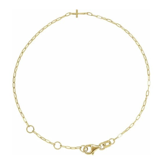 Paper-Clip Cross Bracelet