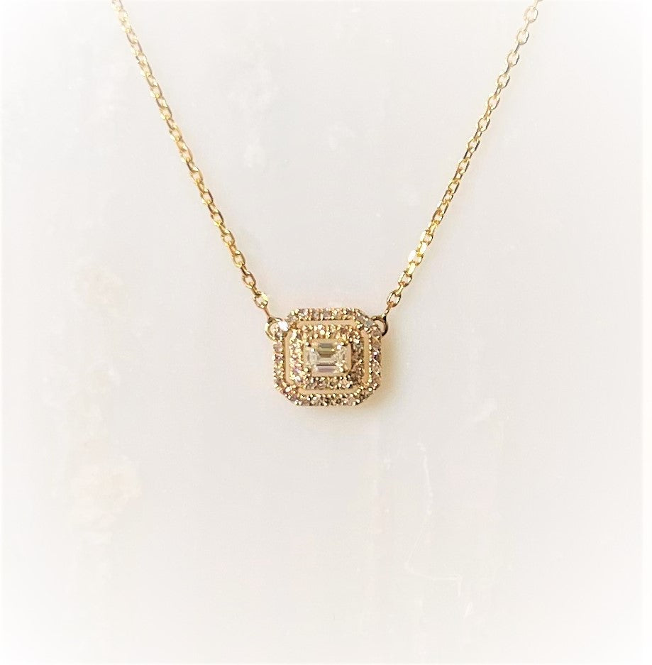 Diamond Double Halo Necklace