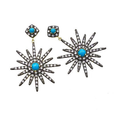 Turquoise Star Earrings