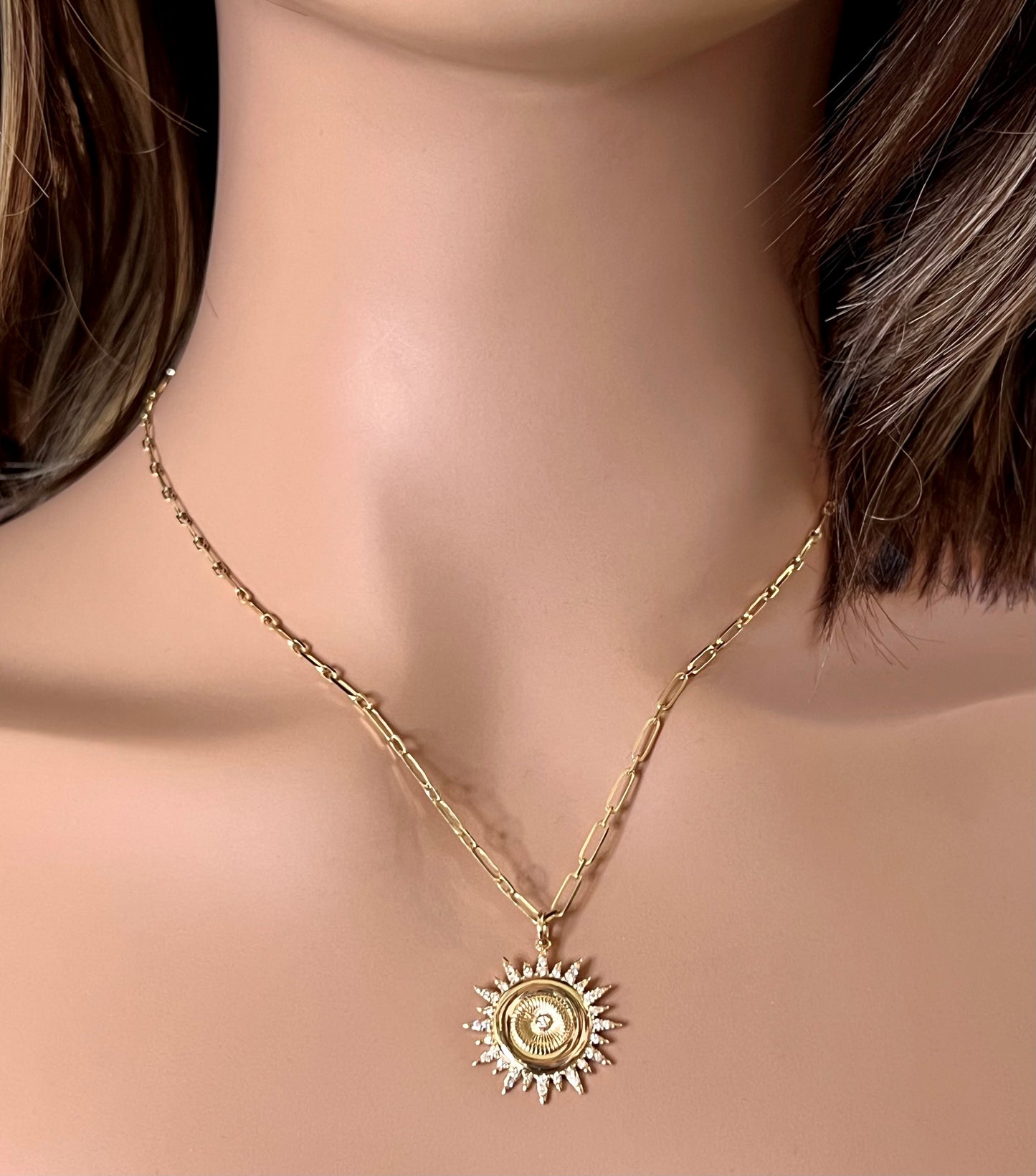 Diamond Sun Necklace