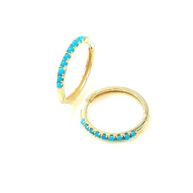Turquoise Hoop Earrings