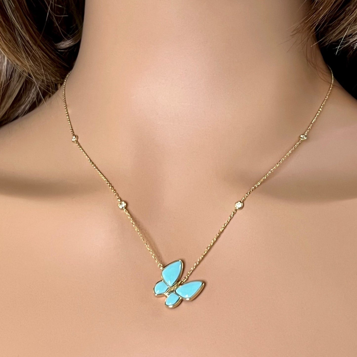 Turquoise Butterfly Necklace