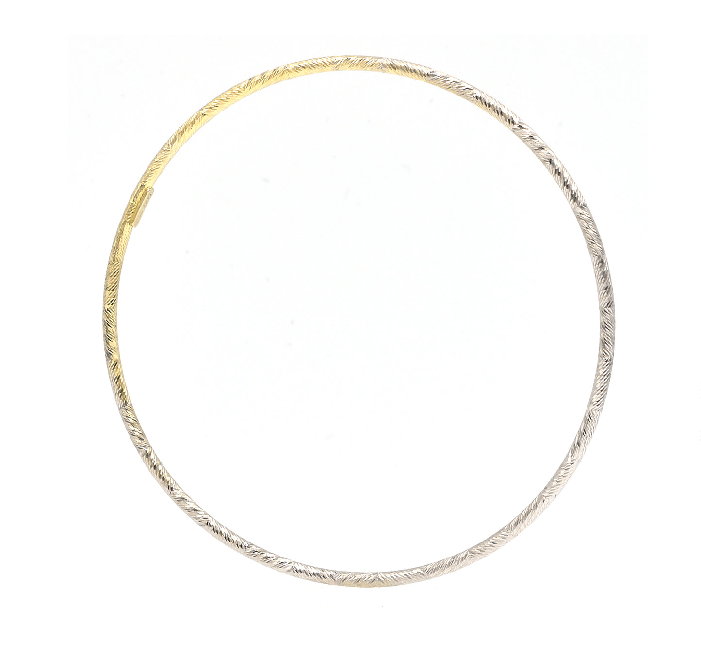 14k two-tone bangle