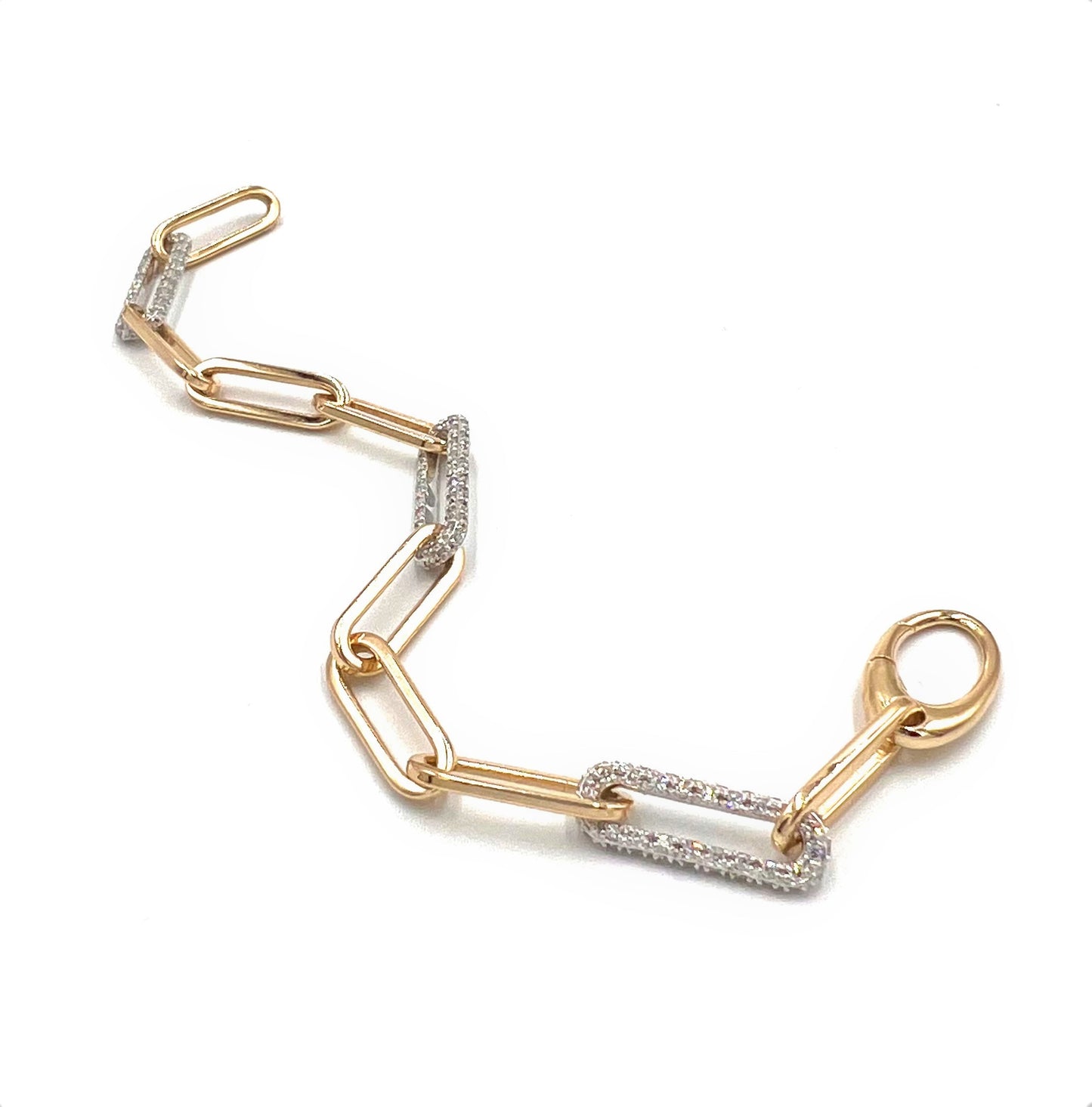 Diamond PaperClip Bracelet
