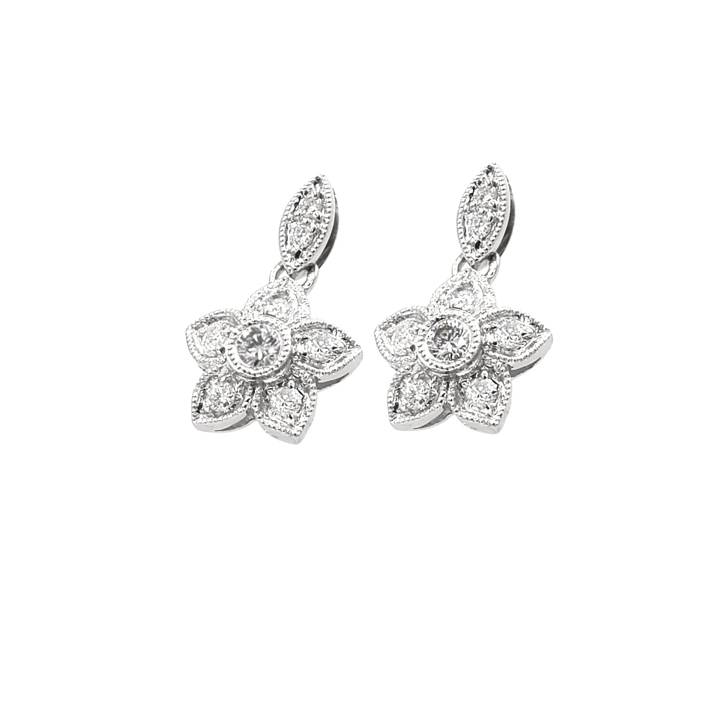 dangle diamond earrings
