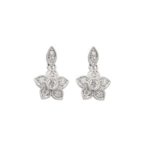 dangle diamond earrings