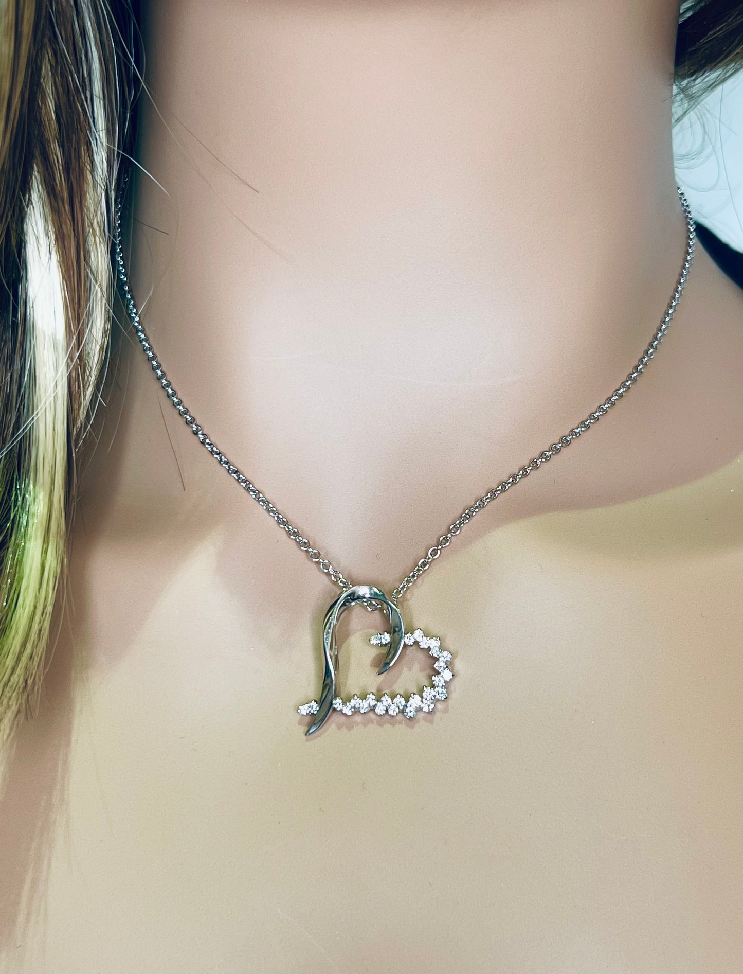 14K Diamond Heart Pendant