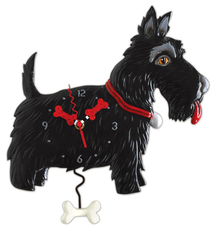 scottie dog pendulum clock