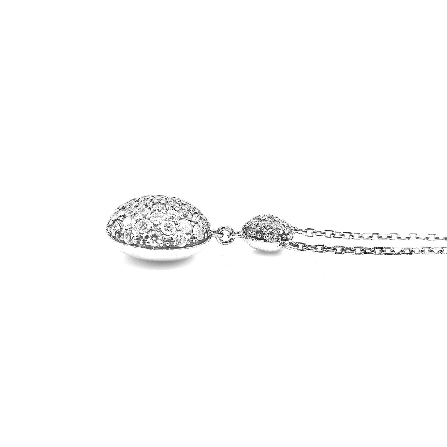 14k white gold diamond pendant