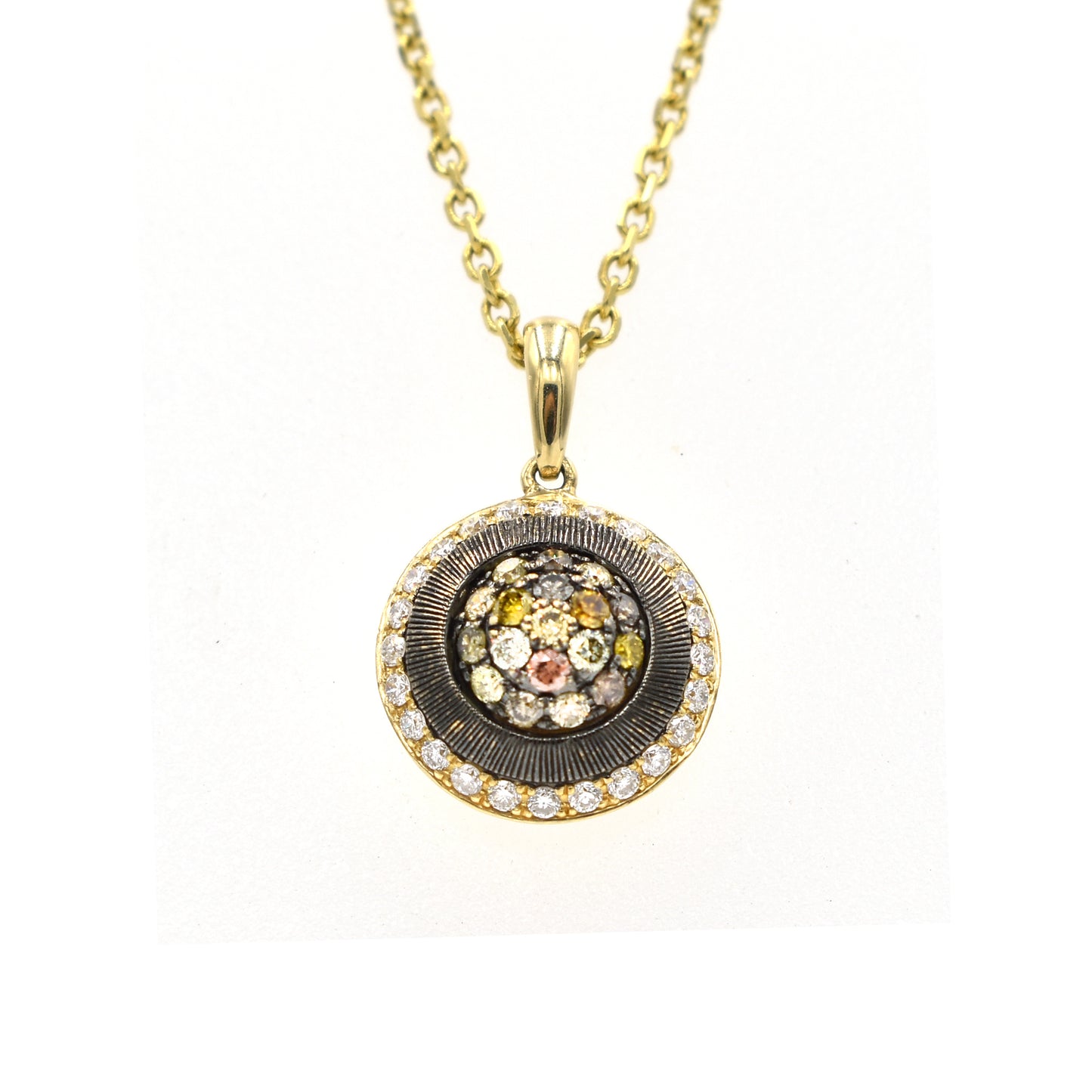 diamond and sapphire pendant
