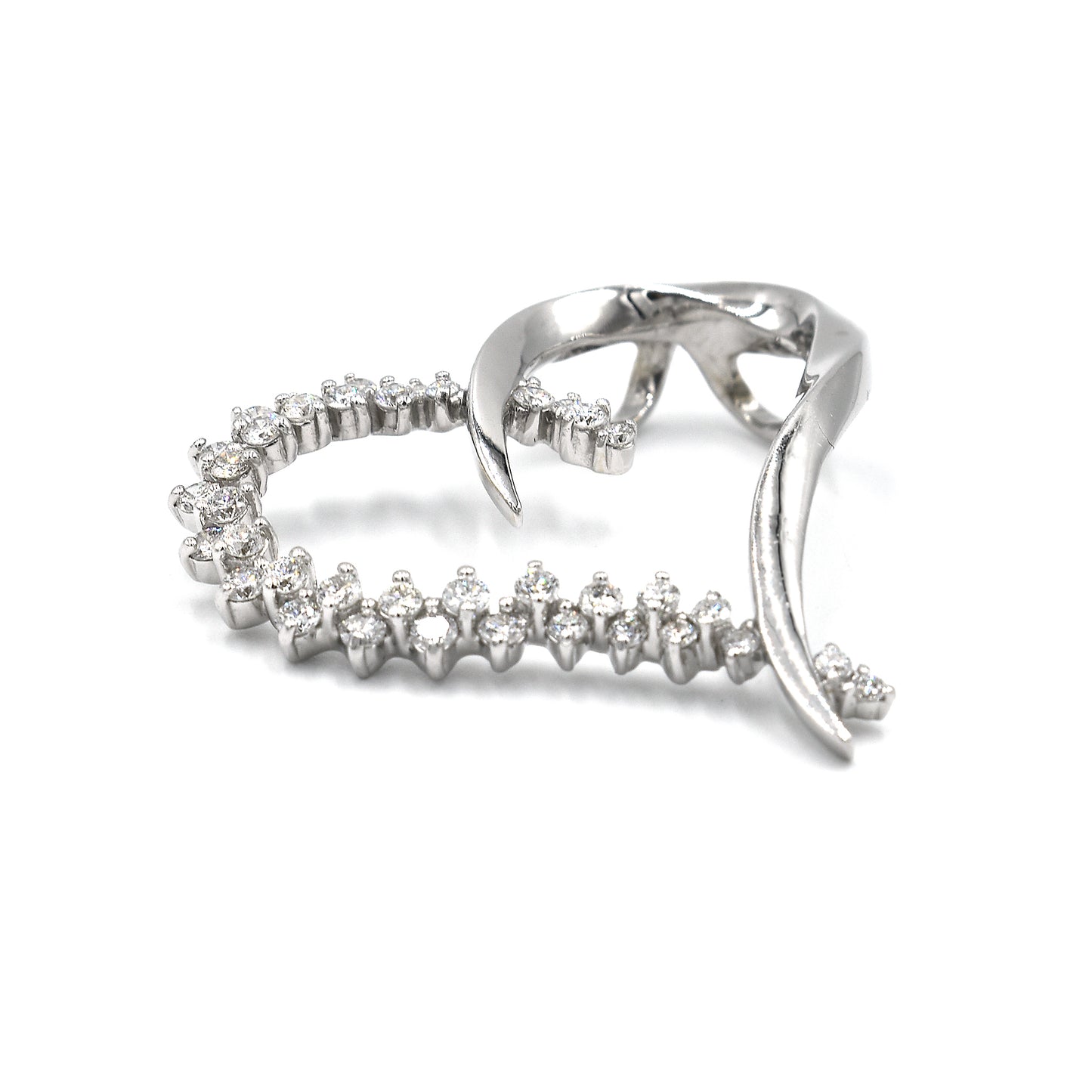 14k journey diamond heart pendant