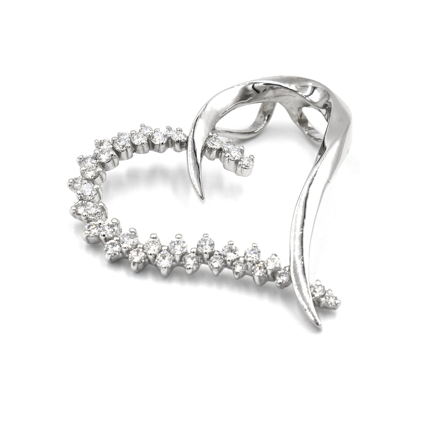 14k journey diamond heart pendant