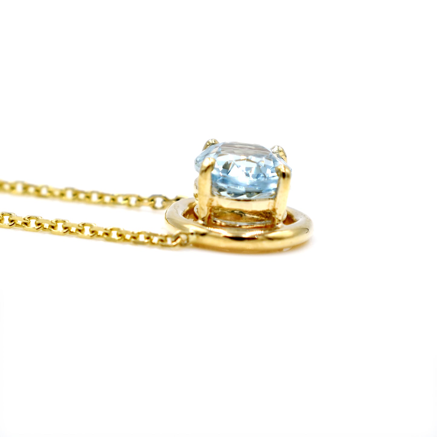 14k aquamarine necklace