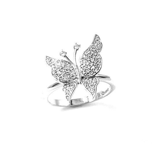 Diamond Butterfly Ring