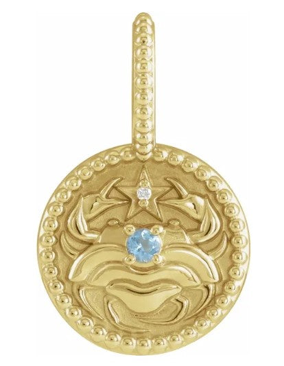 14K Gold ZODIAC Pendants