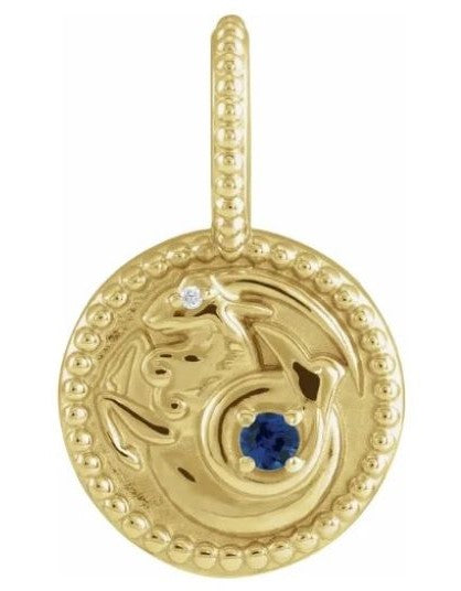 14K Gold ZODIAC Pendants