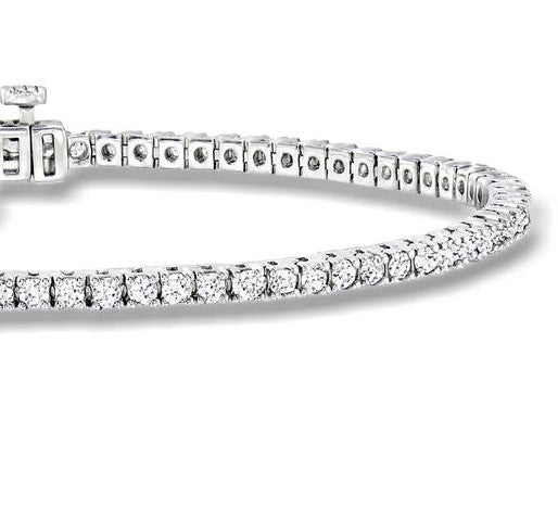 14K White Gold Diamond Tennis Bracelet
