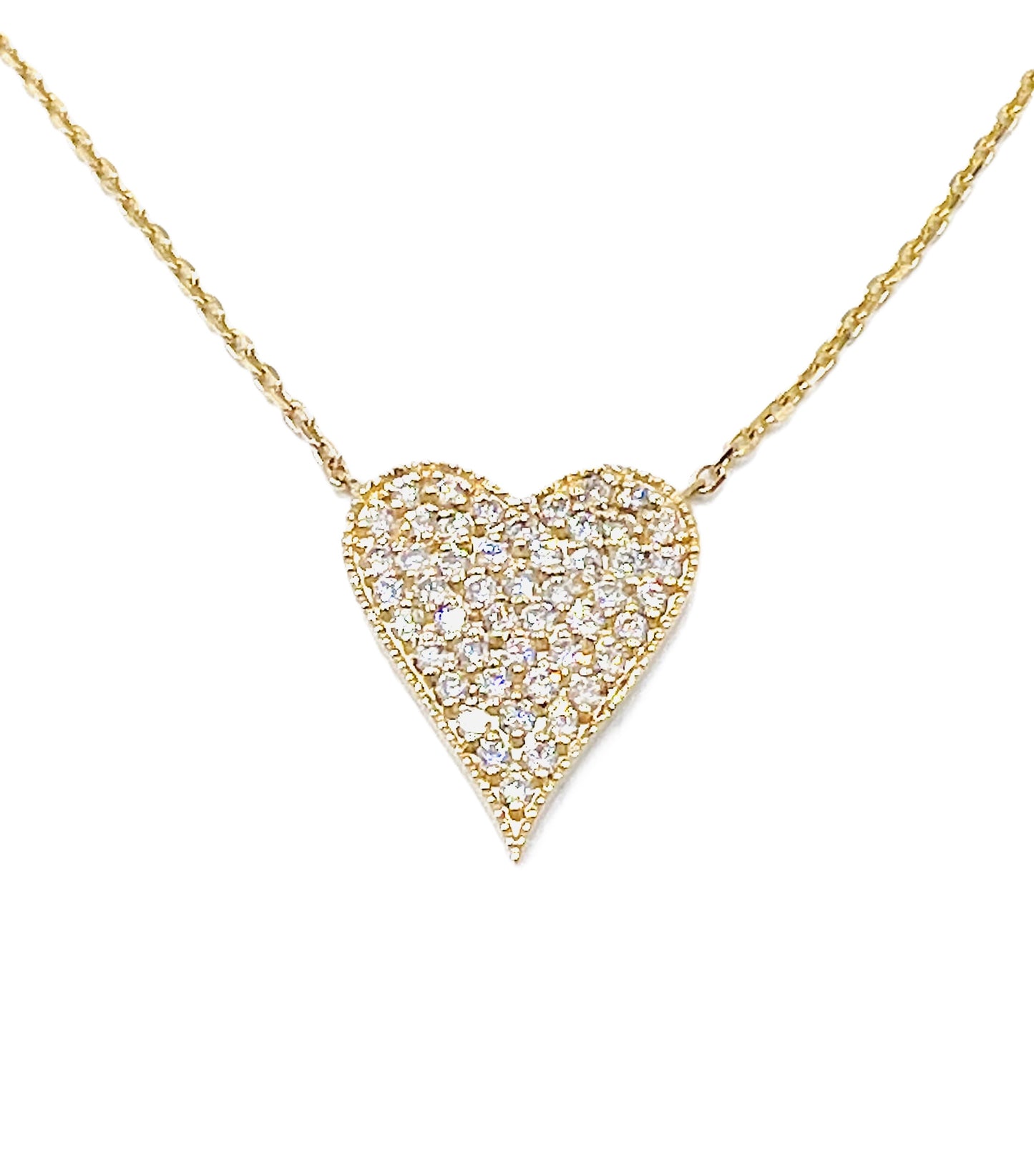 14K Diamond Heart Necklace