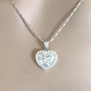 18K Diamond Heart Pendant