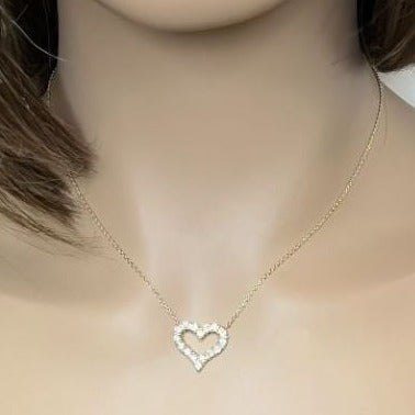 14K Diamond Heart Necklace