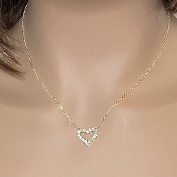 14K Diamond Heart Necklace