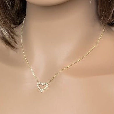 14K Diamond Heart Necklace