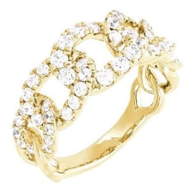 14K Diamond Link Band