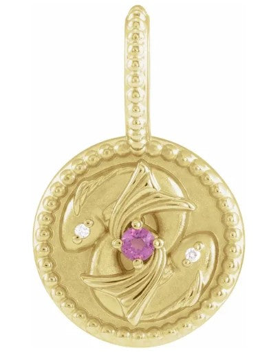 14K Gold ZODIAC Pendants