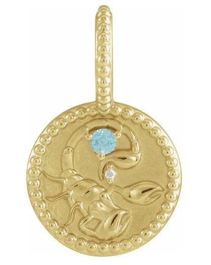 14K Gold ZODIAC Pendants
