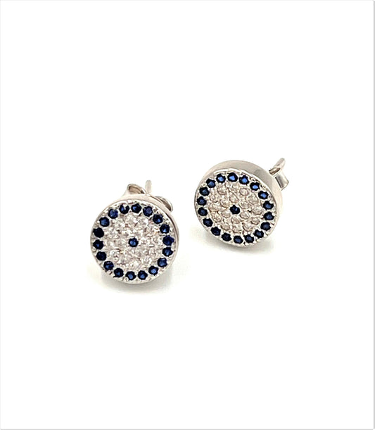 Blue Eye Stud Earrings
