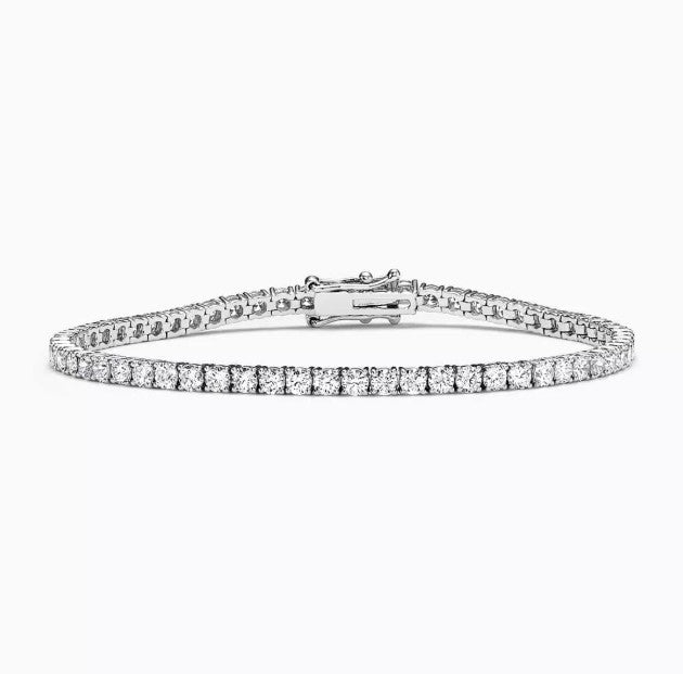 14K White Gold Tennis Diamond Bracelet