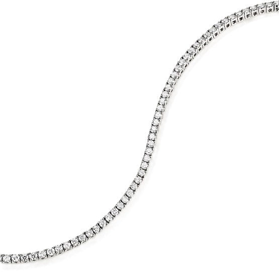 14K White Gold Macro Tennis Bracelet