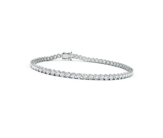 14K White Gold Macro Tennis Bracelet